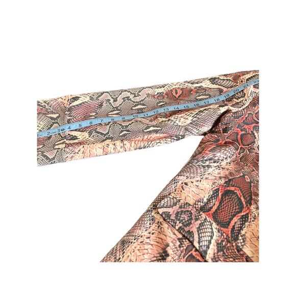 House of Sunny Pink Python Snake Print Oversized Slouchy Jacket Blazer Size 2 - Picture 10 of 12